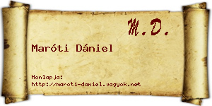 Maróti Dániel névjegykártya