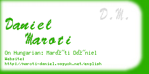 daniel maroti business card